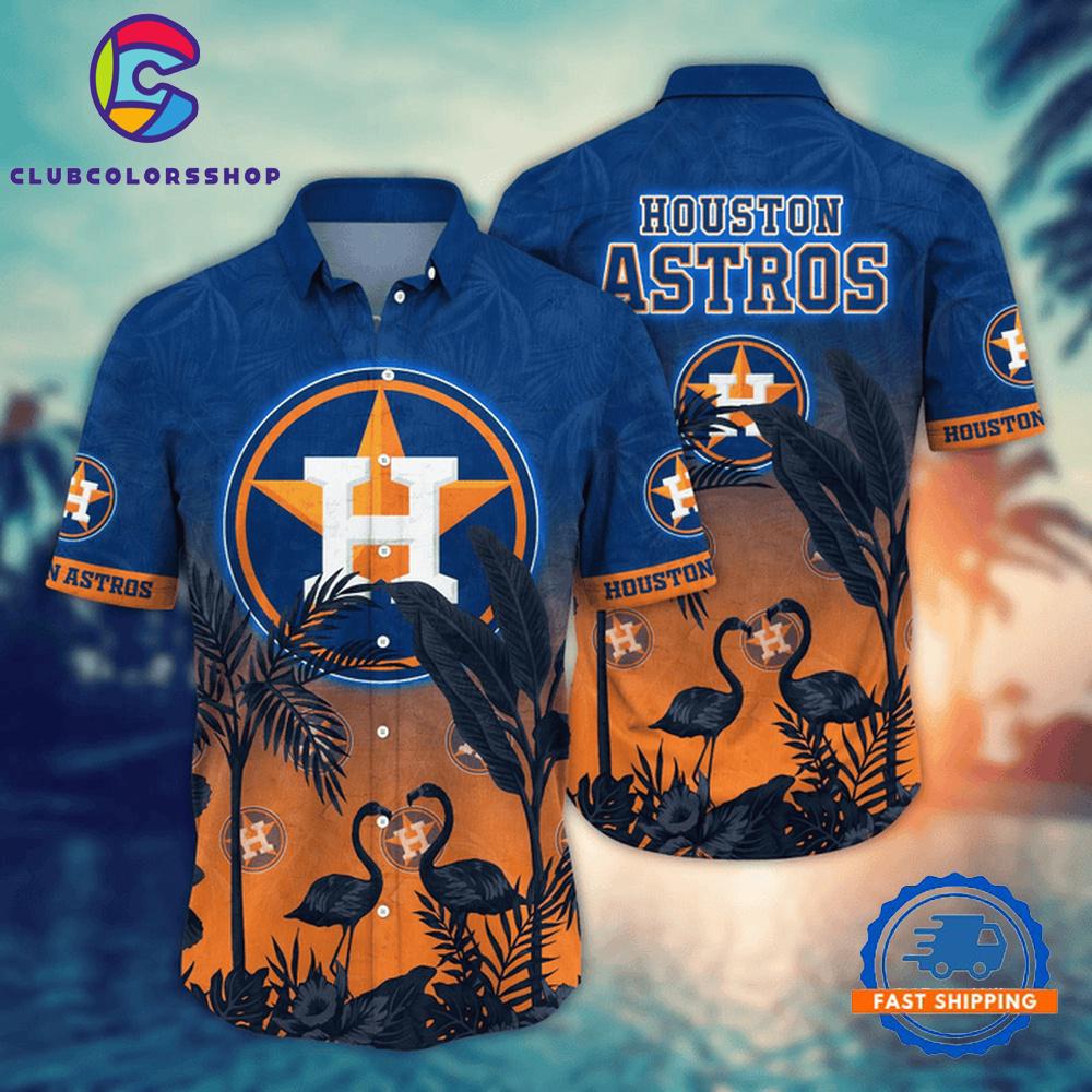 MLB Houston Astros Flamingo Sunset Hawaiian Shirt