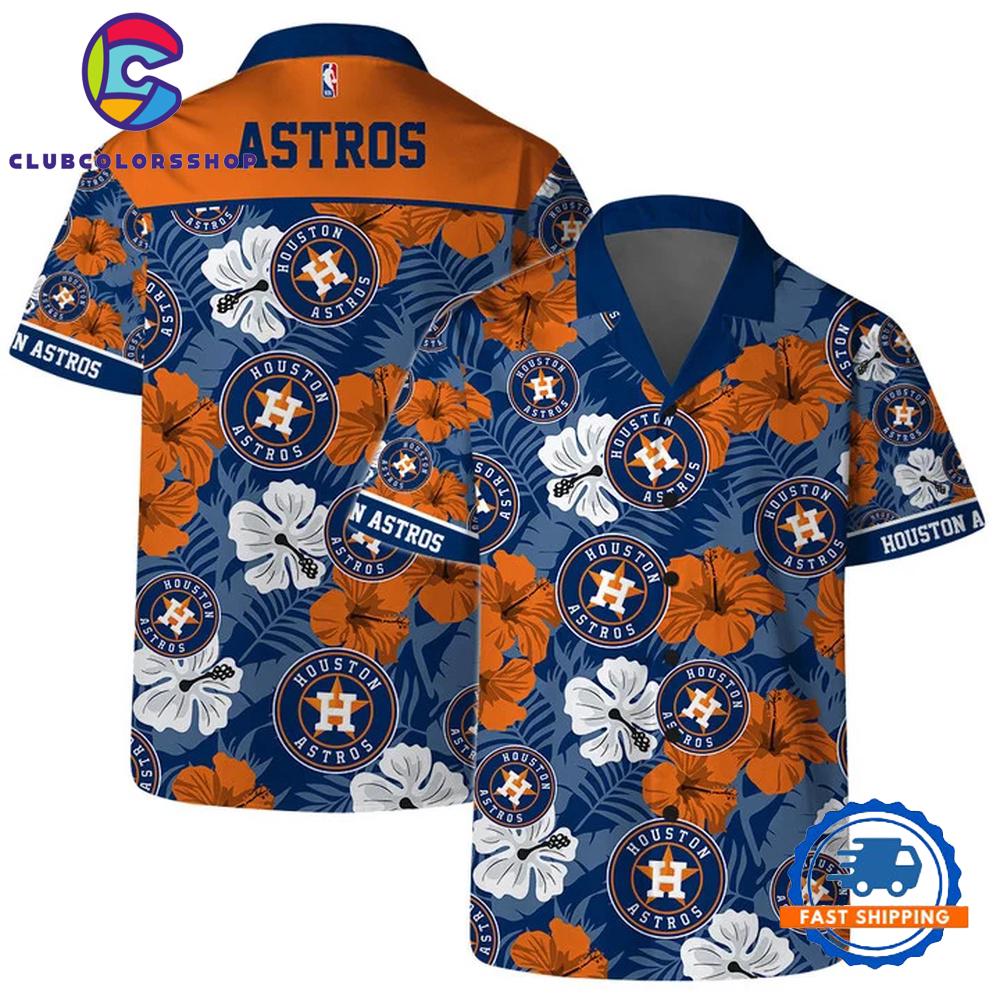 MLB Houston Astros Floral Hibiscus Hawaiian Shirt MLB Houston Astros Floral Hibiscus Hawaiian Shirt