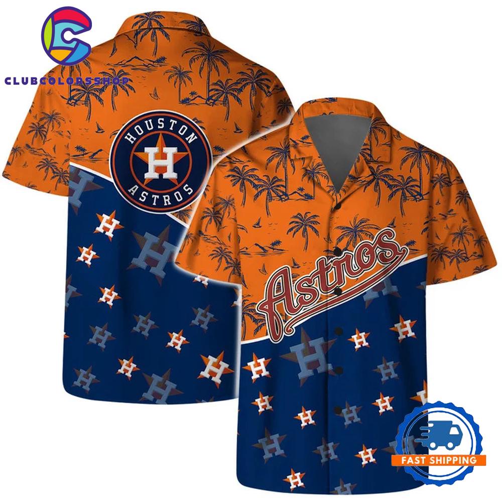 MLB Houston Astros Palms And Stars Island Vibe Hawaiian Shirt