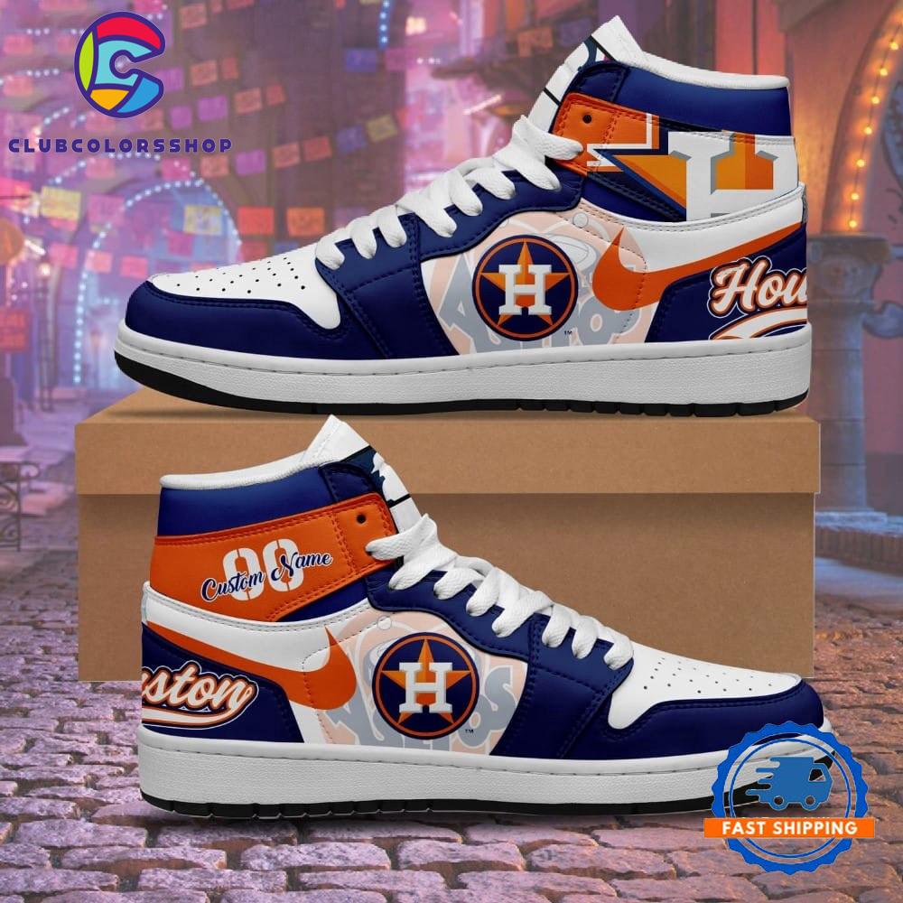 MLB Houston Astros Personalized Air Jordan 1 Hightop Shoes