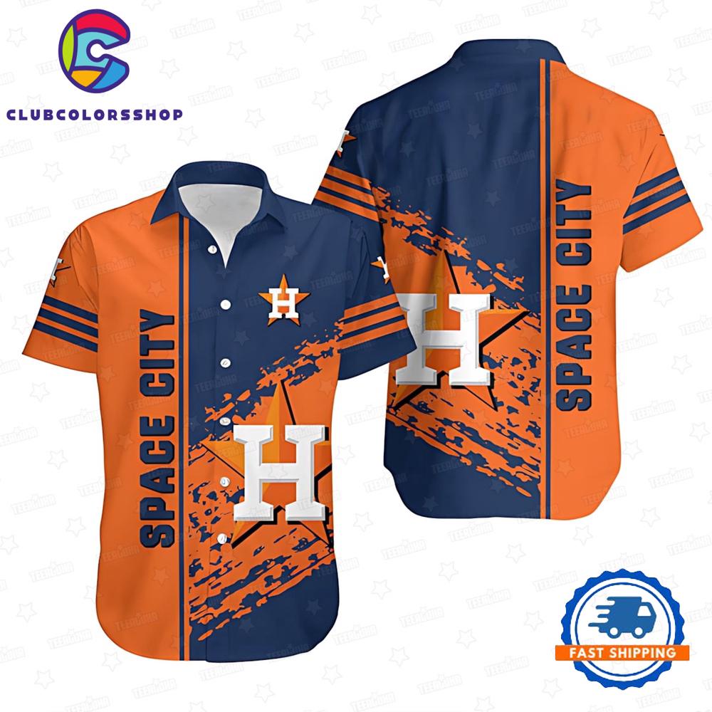MLB Houston Astros Space City Splash Hawaiian Shirt