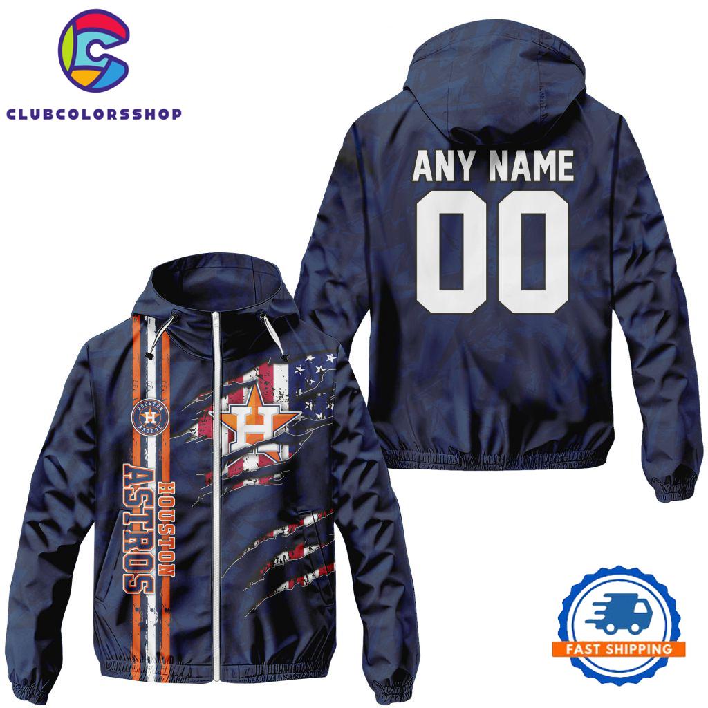 MLB Houston Astros Special Windbreaker Outdoor Jacket, Baseball Team Jacket