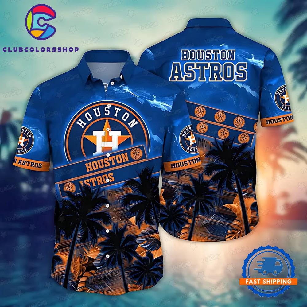 MLB Houston Astros Sunset Palms Hawaiian Shirt