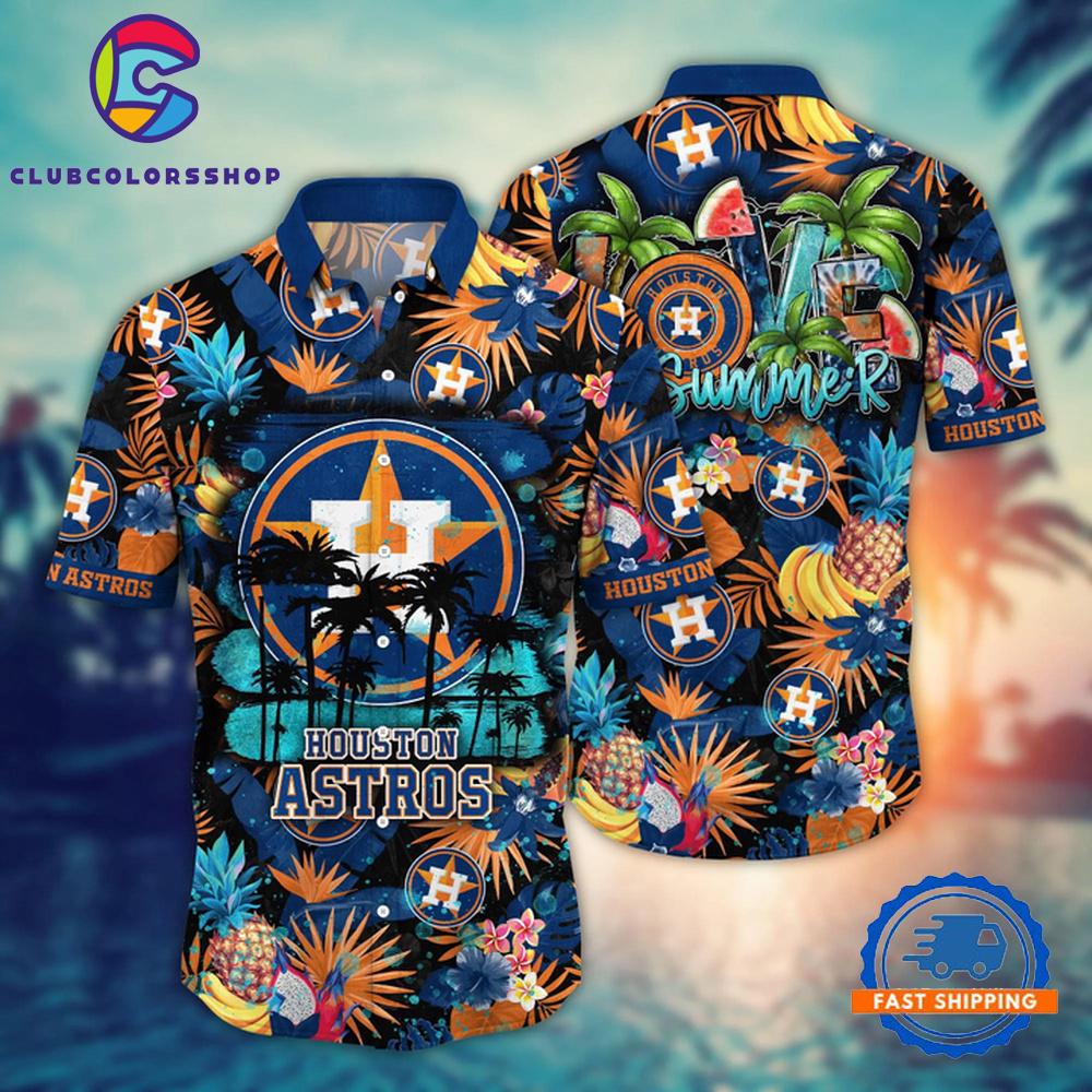 MLB Houston Astros Tropical Sunset Hawaiian Shirt