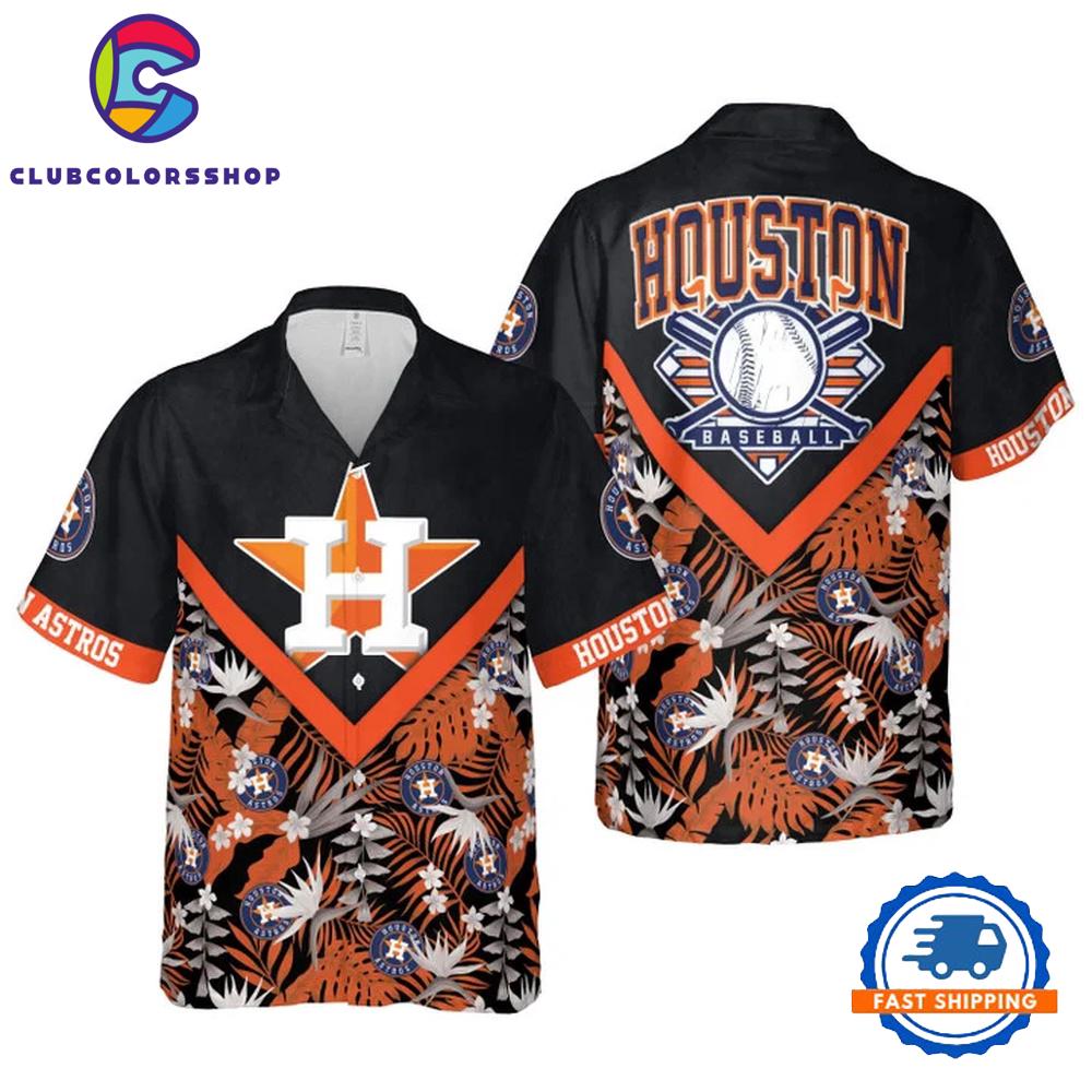 MLB Houston Astros Vintage Baseball Tropical Hawaiian Shirt