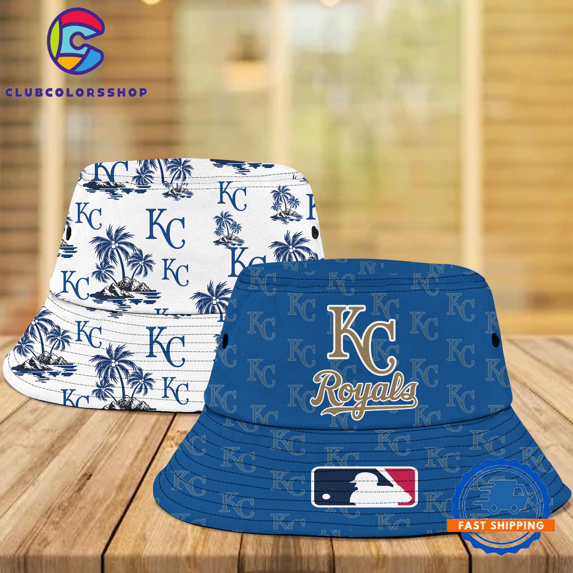MLB Kansas City Royals Bucket Hats, Baseball Two Sided Design Fisherman’s Hat