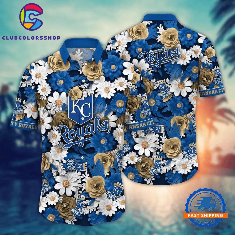 MLB Kansas City Royals Flower Palm Tree New Hawaiian Shirts
