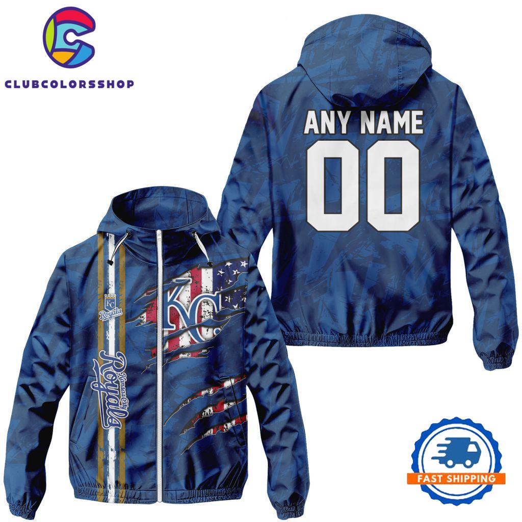 MLB Kansas City Royals Special Windbreaker Outdoor Jacket, Baseball Team Jacket