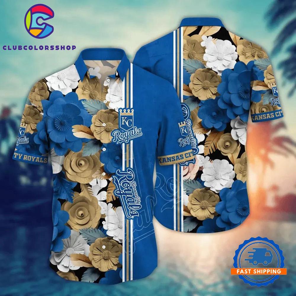 MLB Kansas City Royals Summer Flower Hawaiian Shirts Design