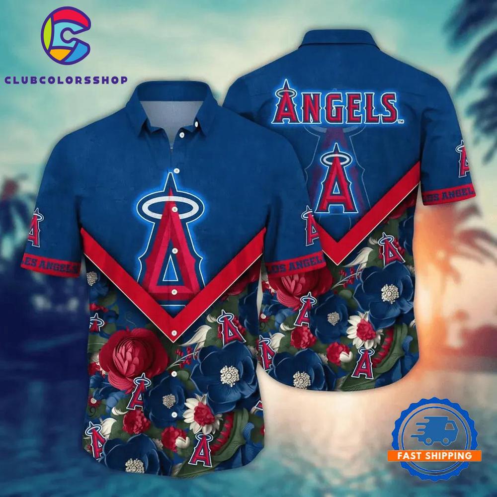MLB Los Angeles Angels Aloha Baseball Team Hawaiian Shirts