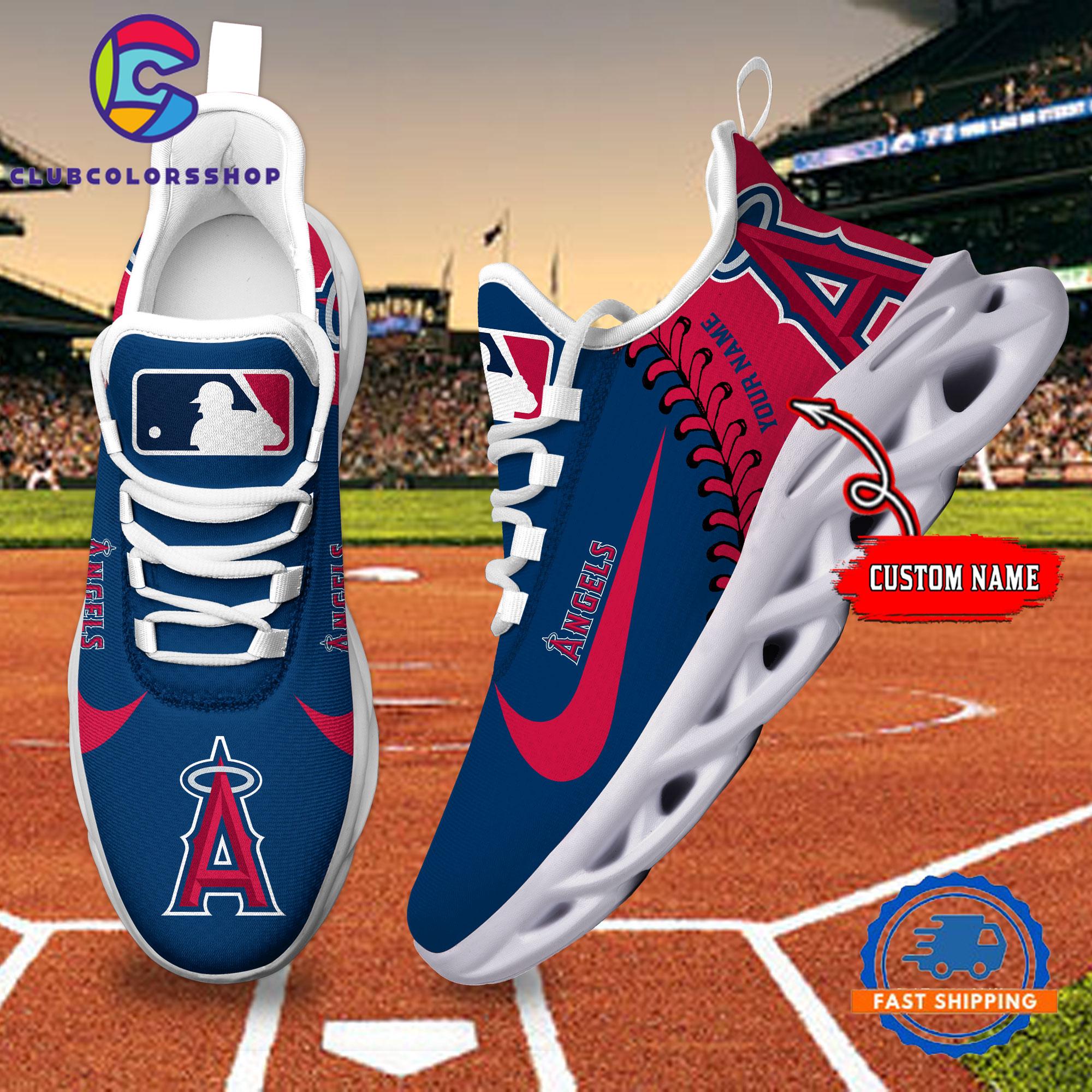 MLB Los Angeles Angels Baseball Logo Team Custom Max Soul Shoes MLB Los Angeles Angels Baseball Logo Team Custom Max Soul Shoes