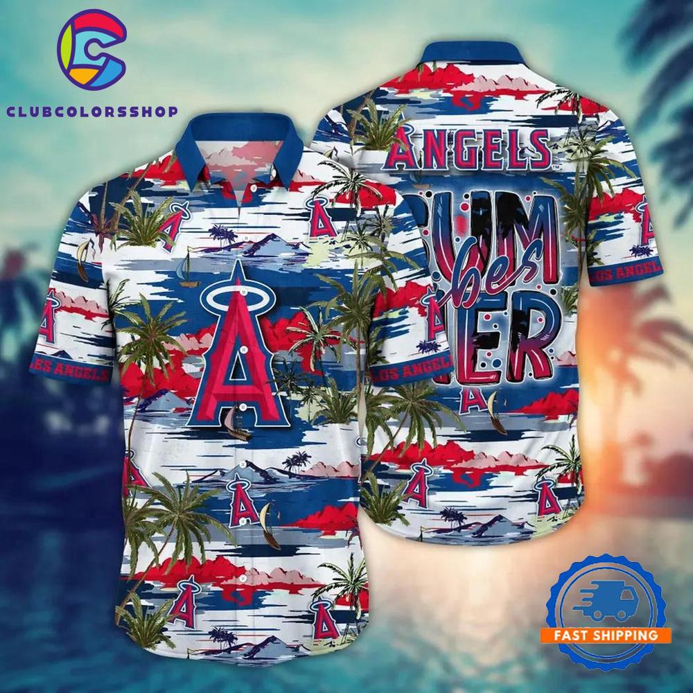 MLB Los Angeles Angels Baseball Team Design Summer Hawaiian Shirts
