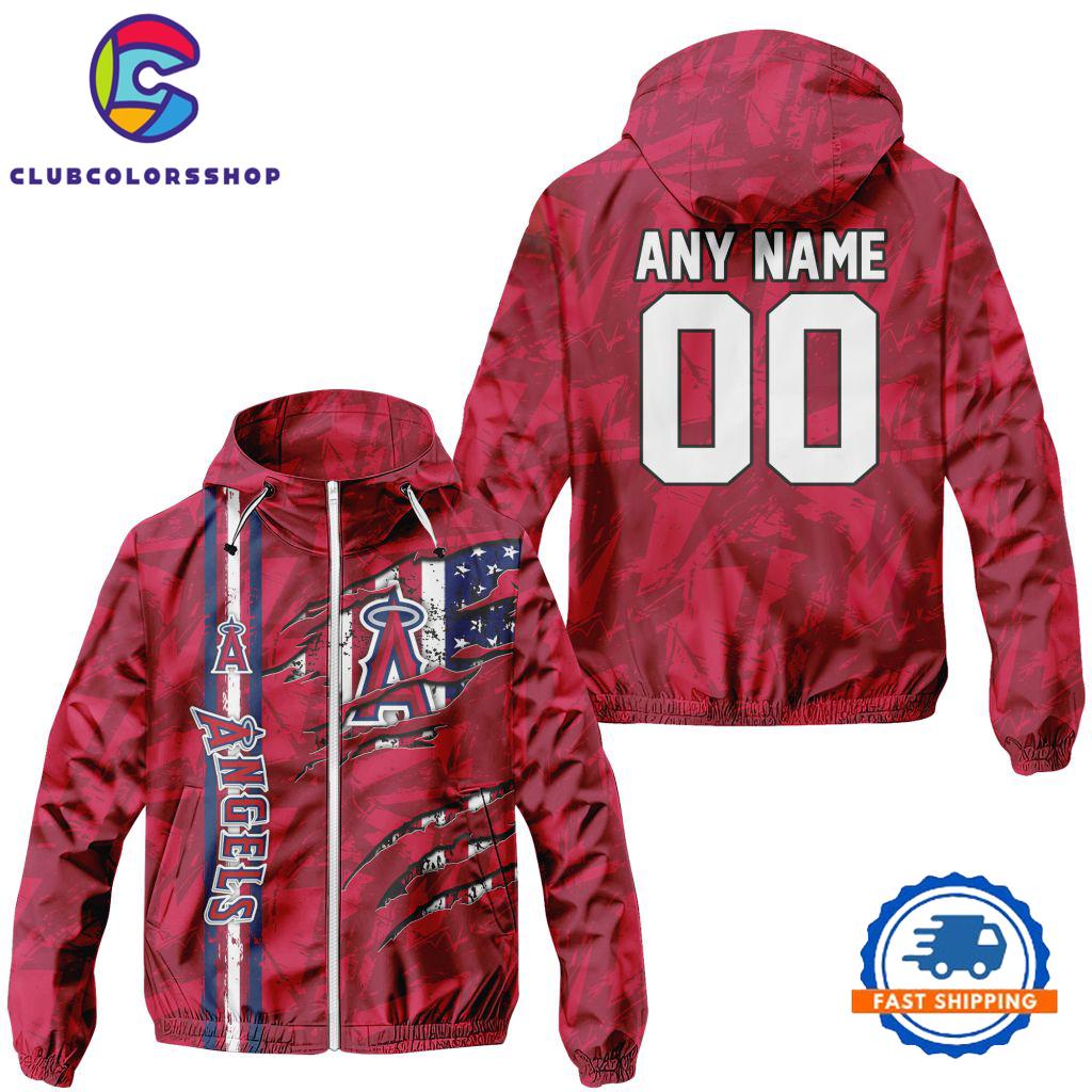 MLB Los Angeles Angels Special Windbreaker Outdoor Jacket, Baseball Team Jacket