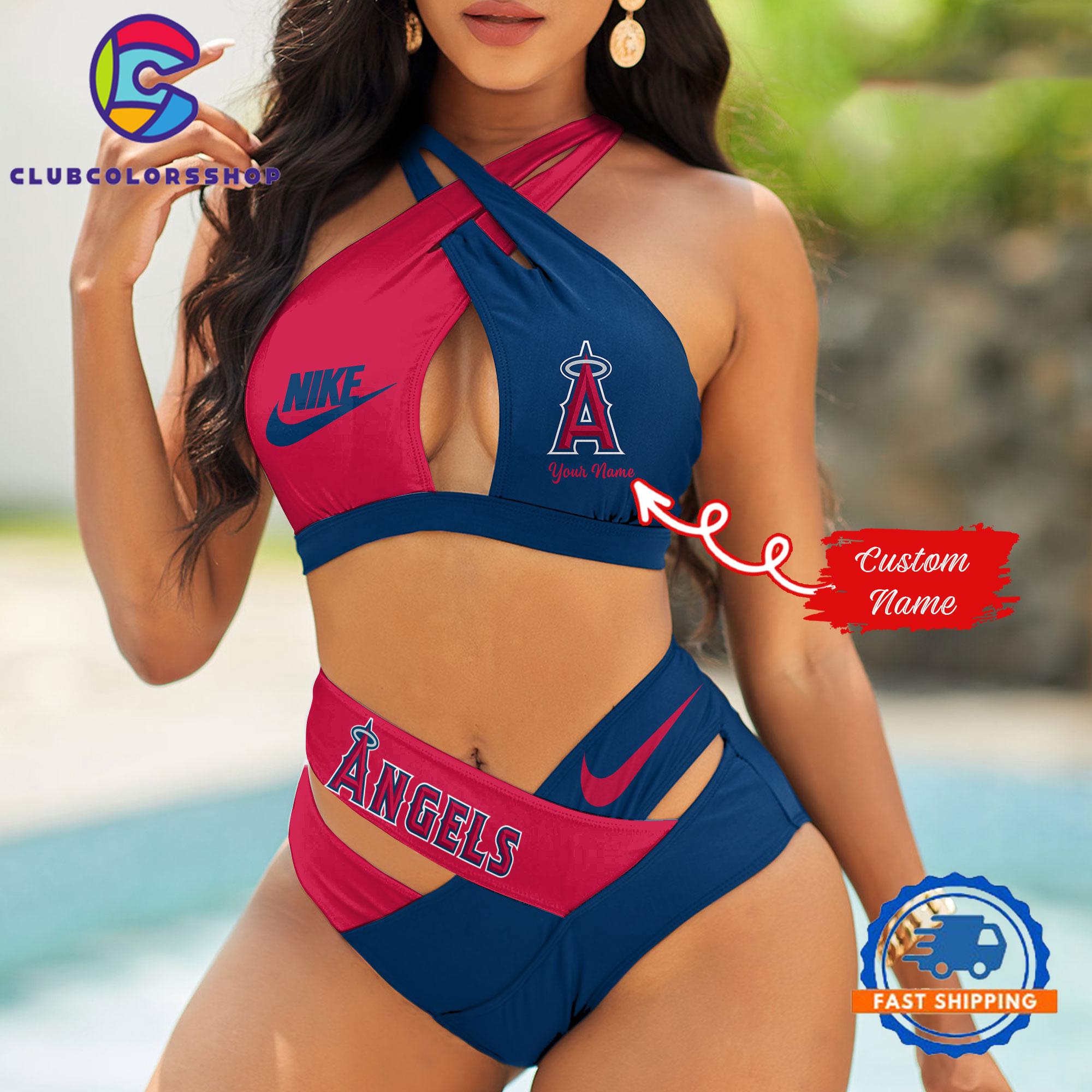 MLB Los Angeles Angels Summer Beach Women’s Bikini Suit Set