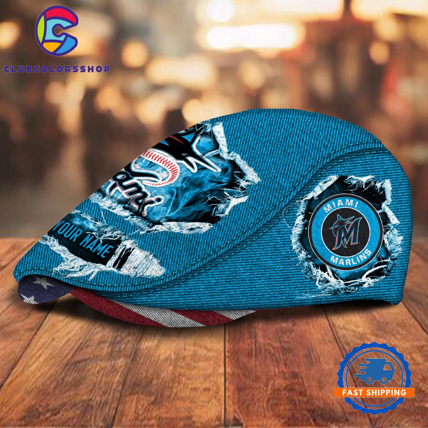 MLB Miami Marlins Special Baseball Team Logo Custom Jeff Cap Design MLB Miami Marlins Special Baseball Team Logo Custom Jeff Cap Design