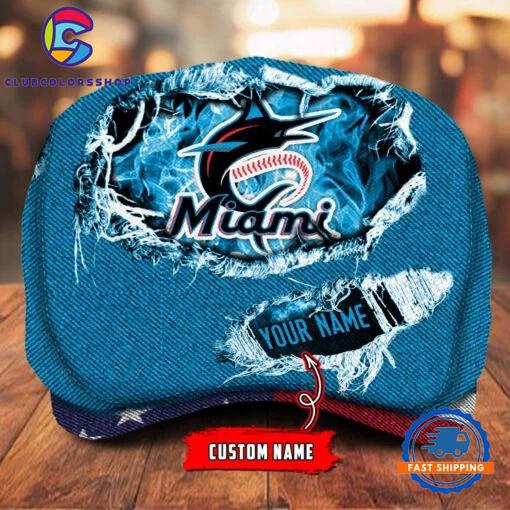 MLB Miami Marlins Special Baseball Team Logo Custom Jeff Cap Design