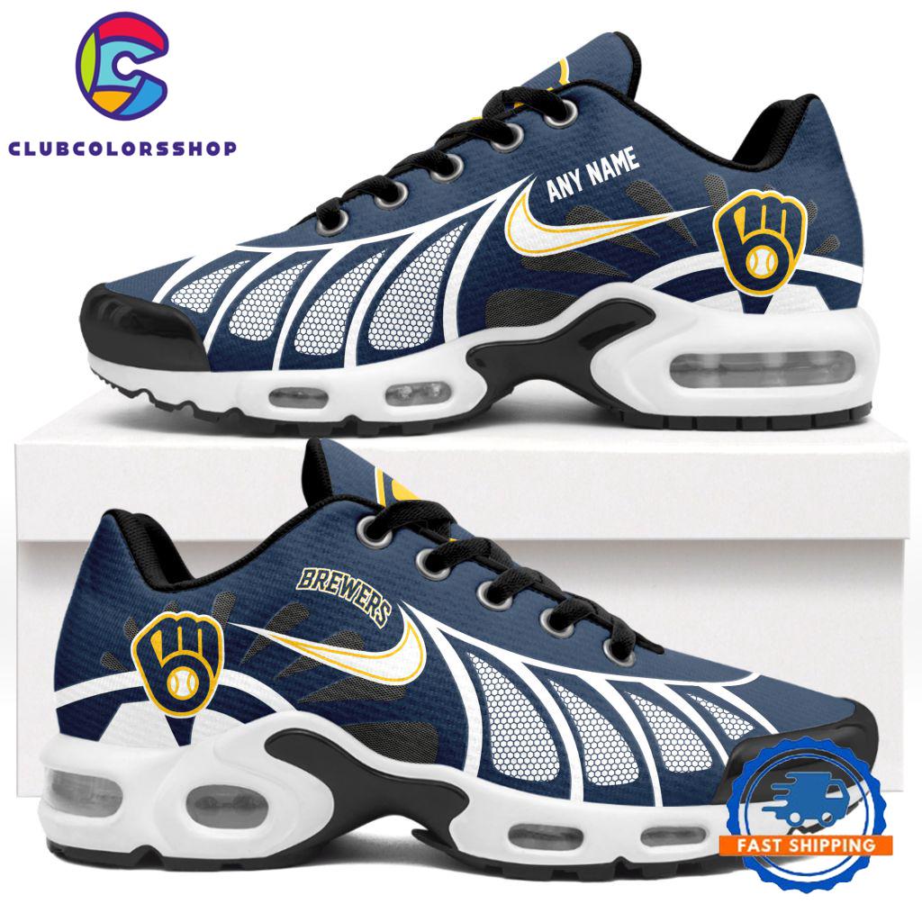 MLB Milwaukee Brewers Personalized Air Max Plus Shoes, Baseball Team Logo TN Shoes Design