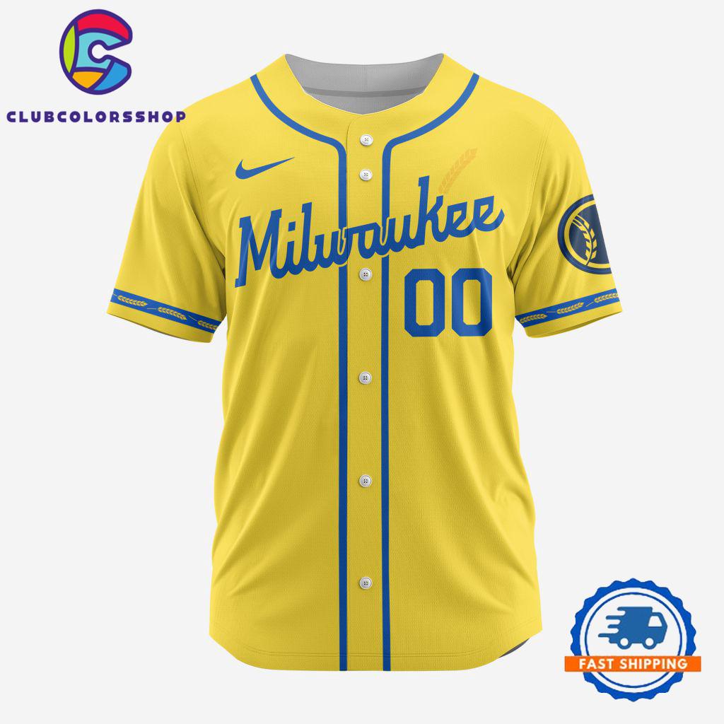 MLB Milwaukee Brewers Personalized Alternate Design Concept Baseball Jersey