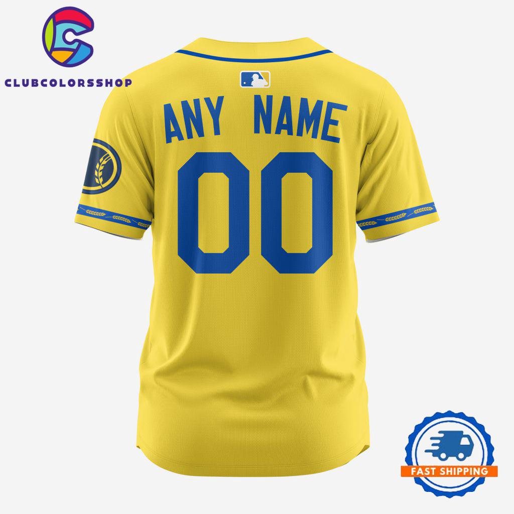 MLB Milwaukee Brewers Personalized Alternate Design Concept Baseball Jersey MLB Milwaukee Brewers Personalized Alternate Design Concept Baseball Jersey