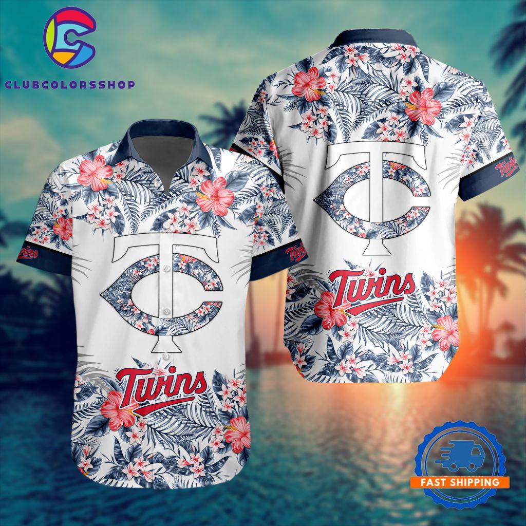 MLB Minnesota Twins Special Tropical Flower Hawaiian Shirt, Baseball Team Button Shirt Design