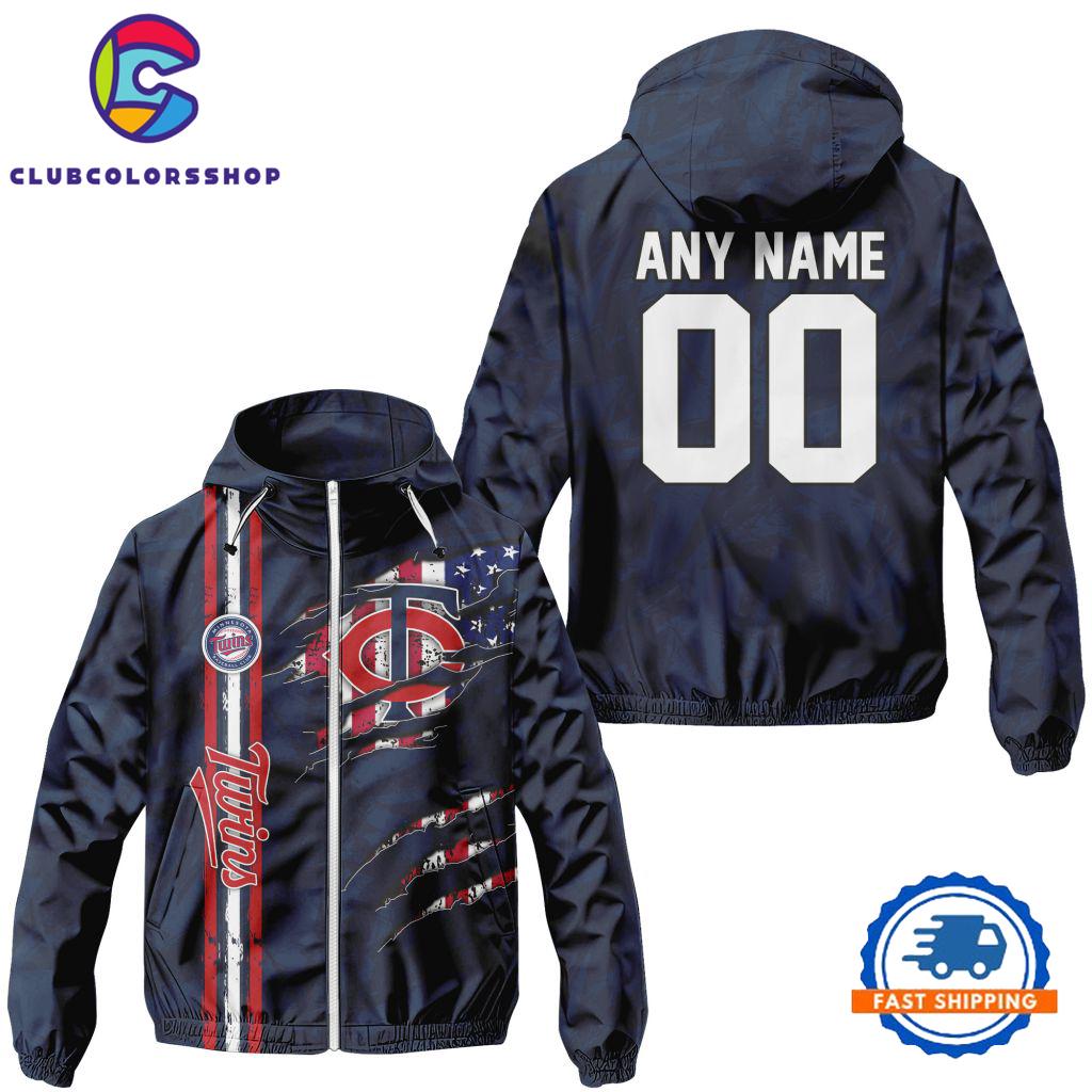 MLB Minnesota Twins Special Windbreaker Outdoor Jacket, Baseball Team Jacket