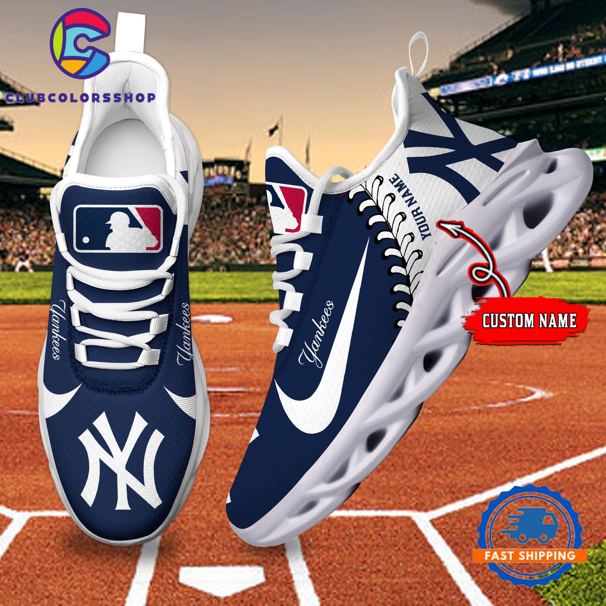 MLB New York Yankees Baseball Logo Team Custom Max Soul Shoes MLB New York Yankees Baseball Logo Team Custom Max Soul Shoes