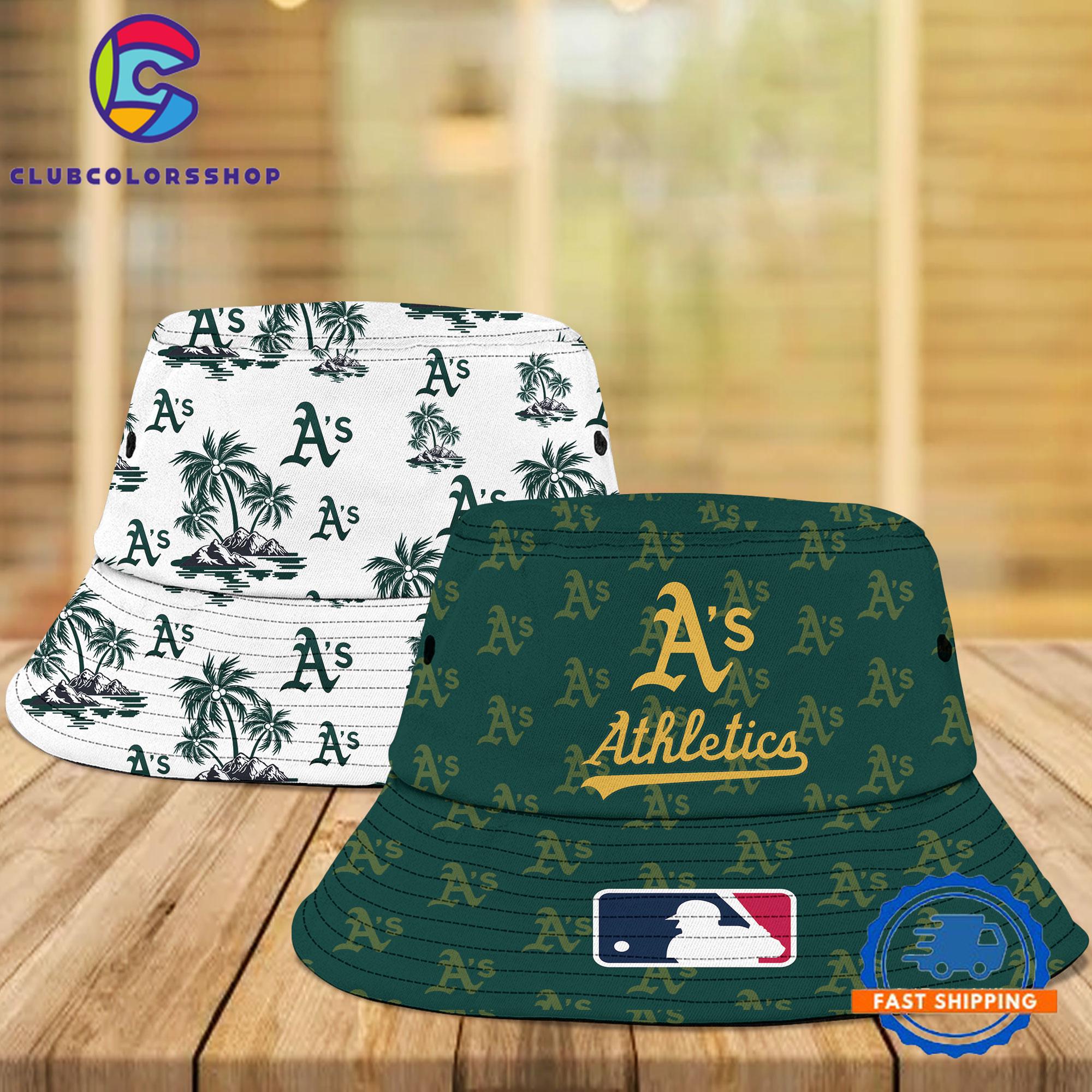 MLB Oakland Athletics Bucket Hats, Baseball Two Sided Design Fisherman’s Hat
