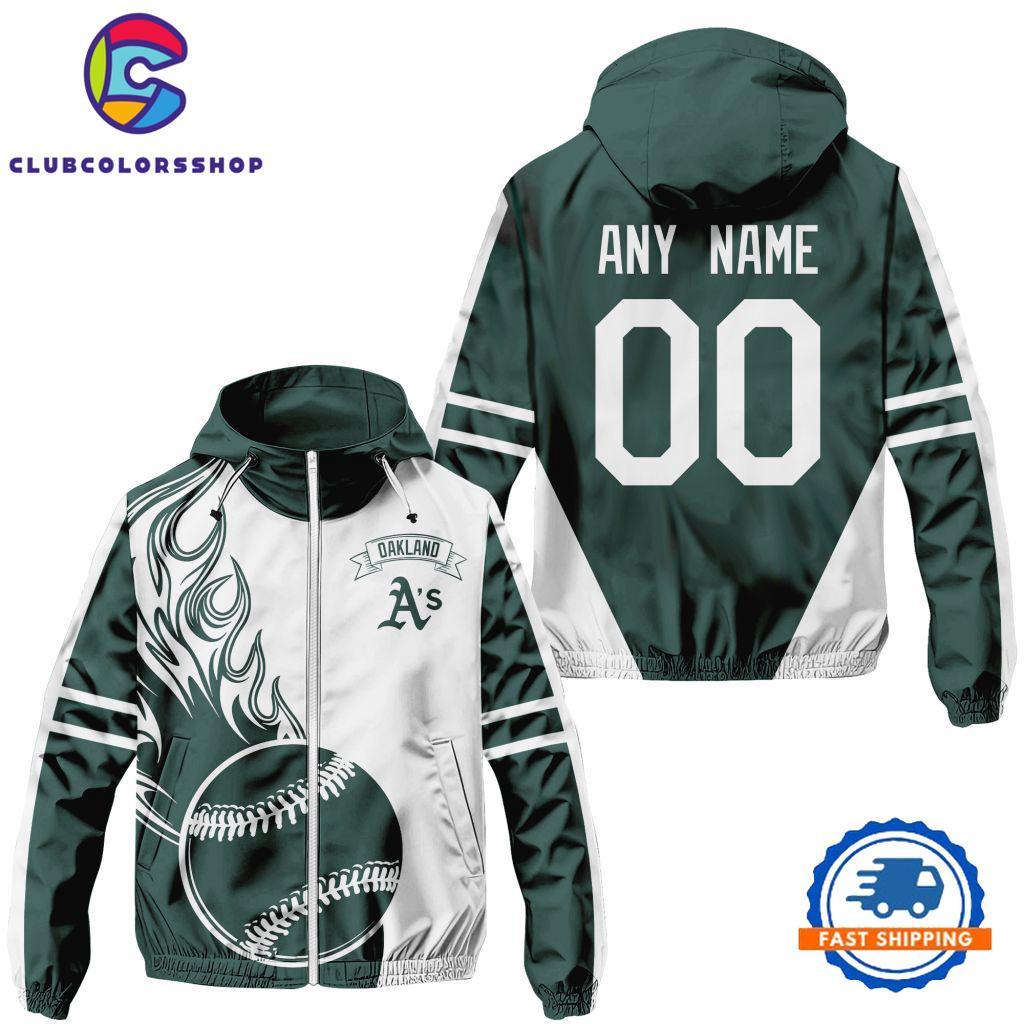MLB Oakland Athletics Logo Team Windbreaker Outdoor Jacket Design