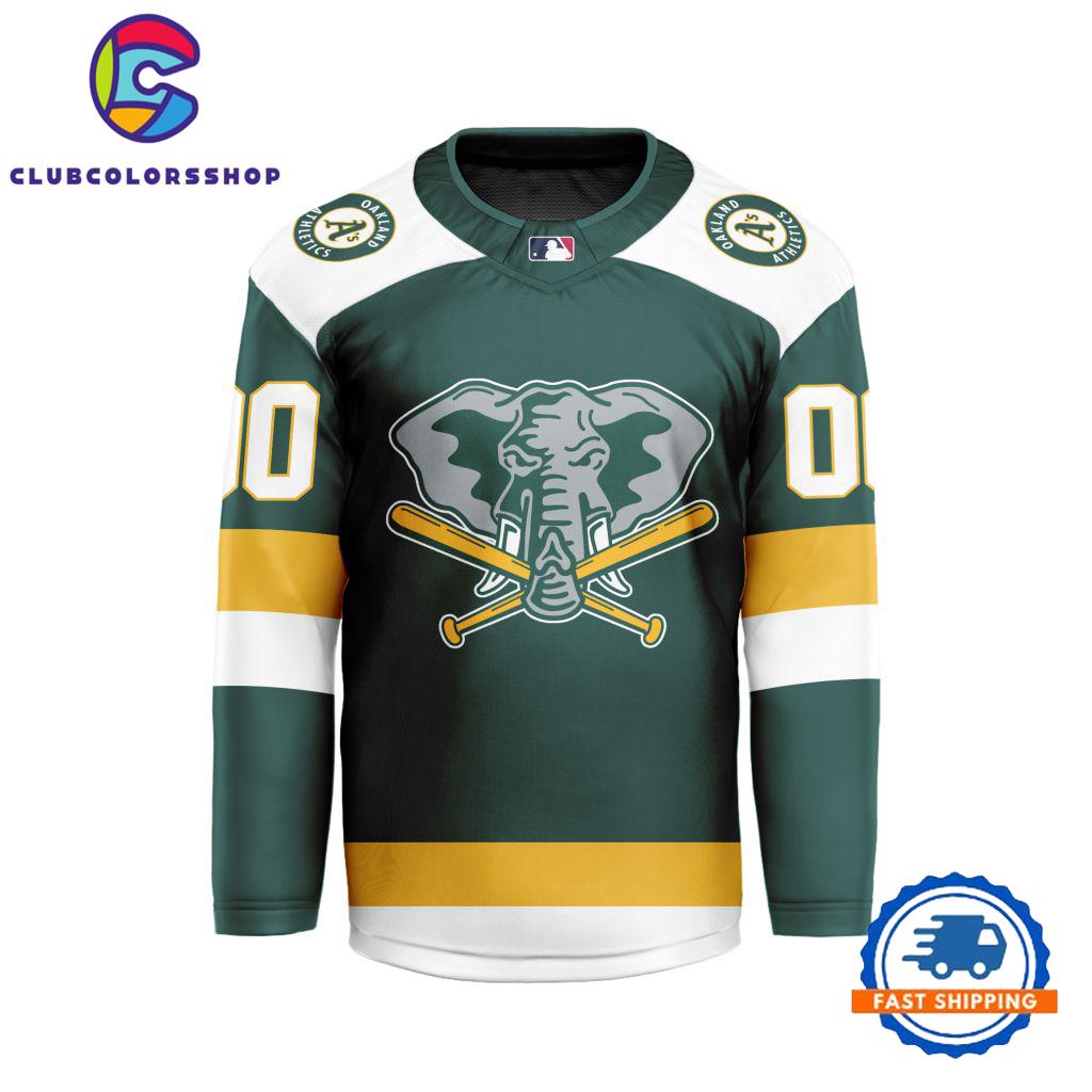 MLB Oakland Athletics Special Hockey Jersey Design Concept