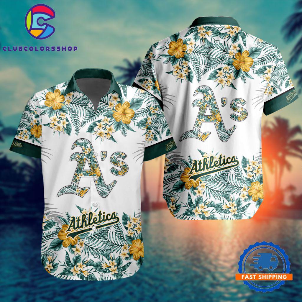 MLB Oakland Athletics Special Tropical Flower Hawaiian Shirt, Baseball Team Button Shirt Design
