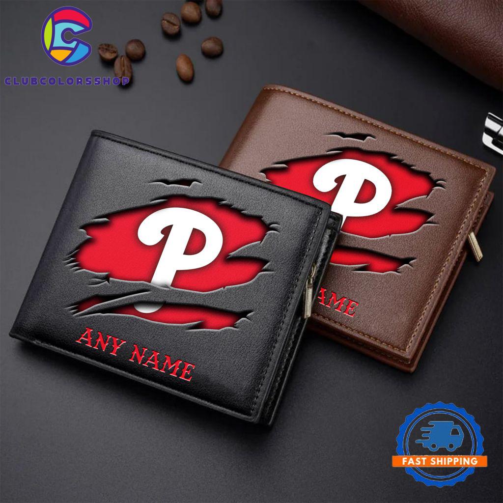 MLB Philadelphia Phillies Baseball Logo Team Personalized Men’s Wallet Design