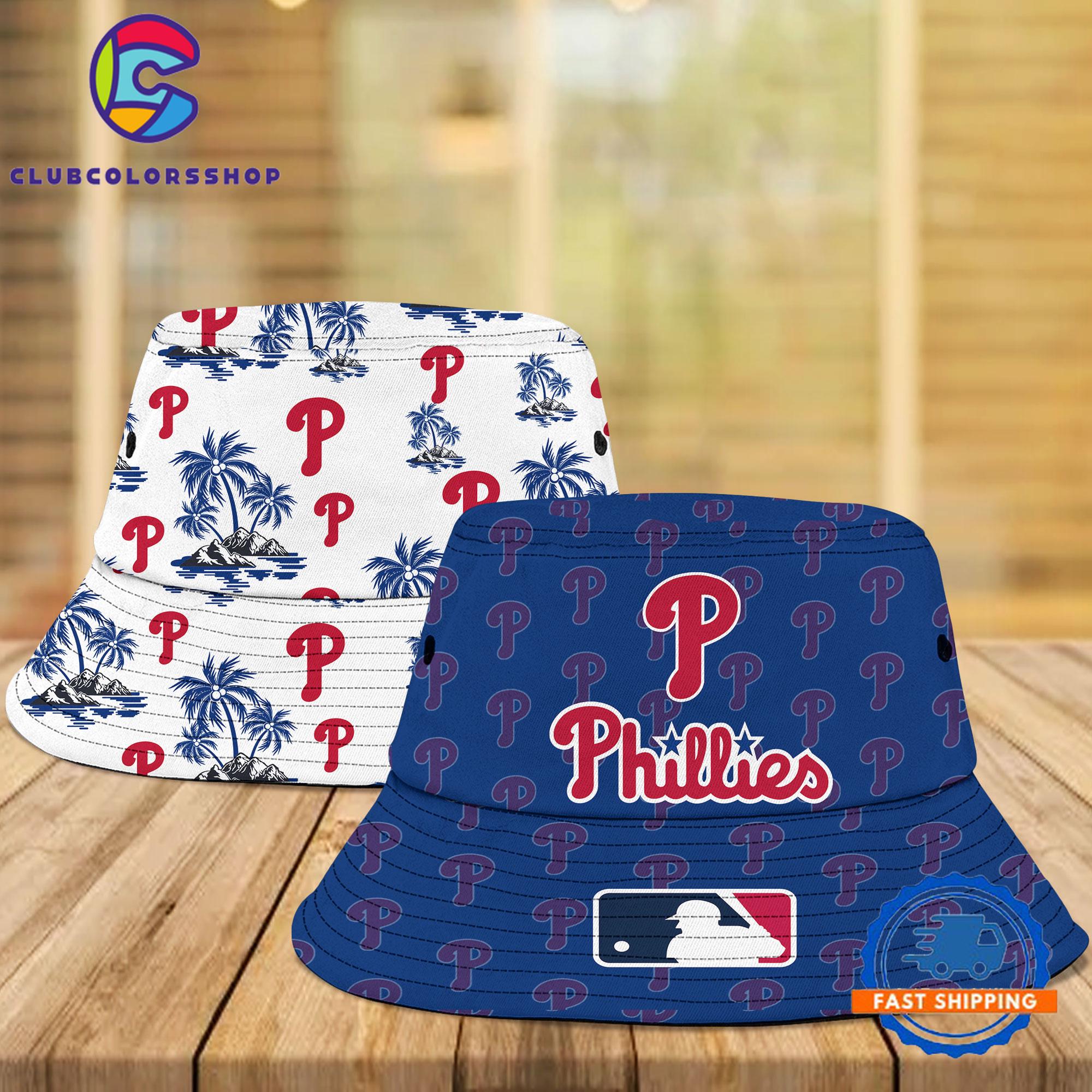 MLB Philadelphia Phillies Bucket Hats, Baseball Two Sided Design Fisherman’s Hat