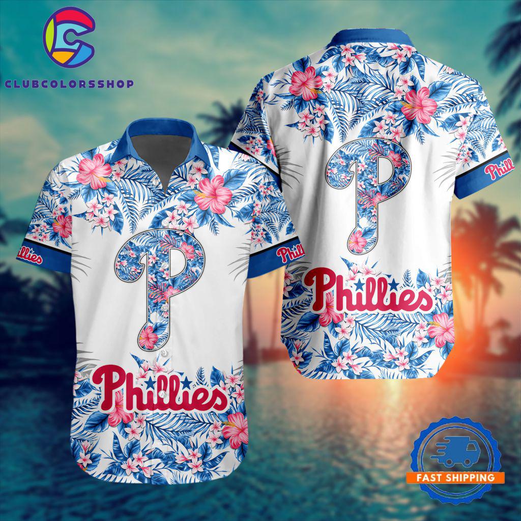 MLB Philadelphia Phillies Special Tropical Flower Hawaiian Shirt, Baseball Team Button Shirt Design