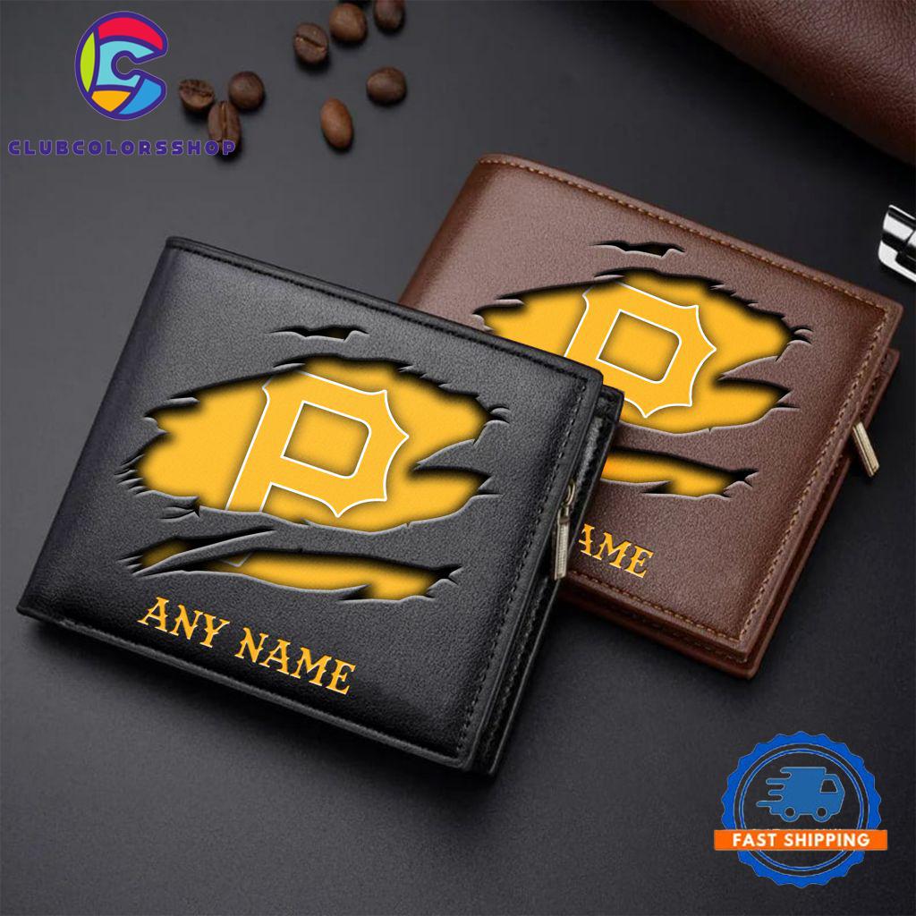 MLB Pittsburgh Pirates Baseball Logo Team Personalized Men’s Wallet Design