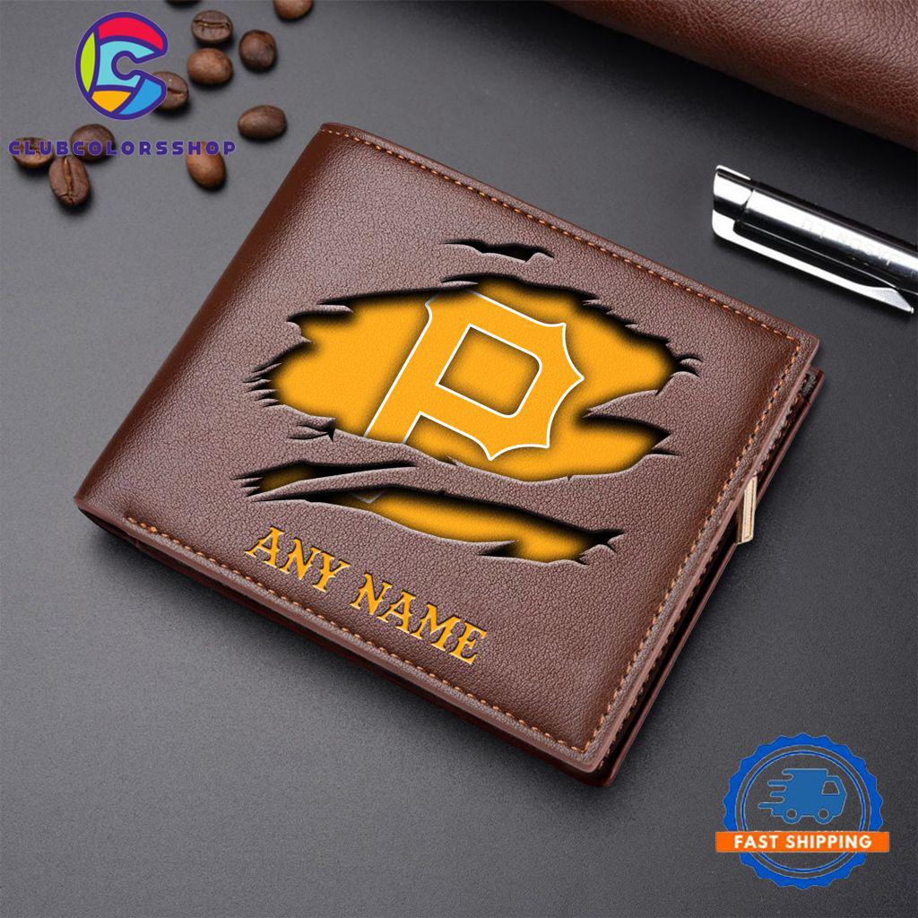 MLB Pittsburgh Pirates Baseball Logo Team Personalized Men's Wallet Design MLB Pittsburgh Pirates Baseball Logo Team Personalized Men's Wallet Design
