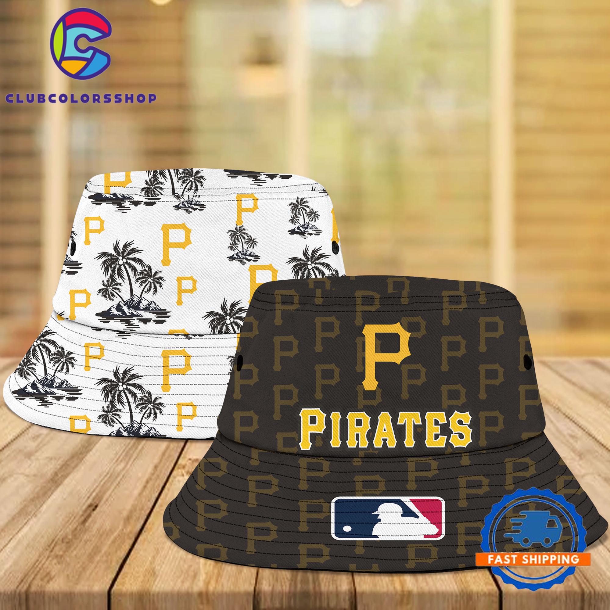 MLB Pittsburgh Pirates Bucket Hats, Baseball Two Sided Design Fisherman’s Hat