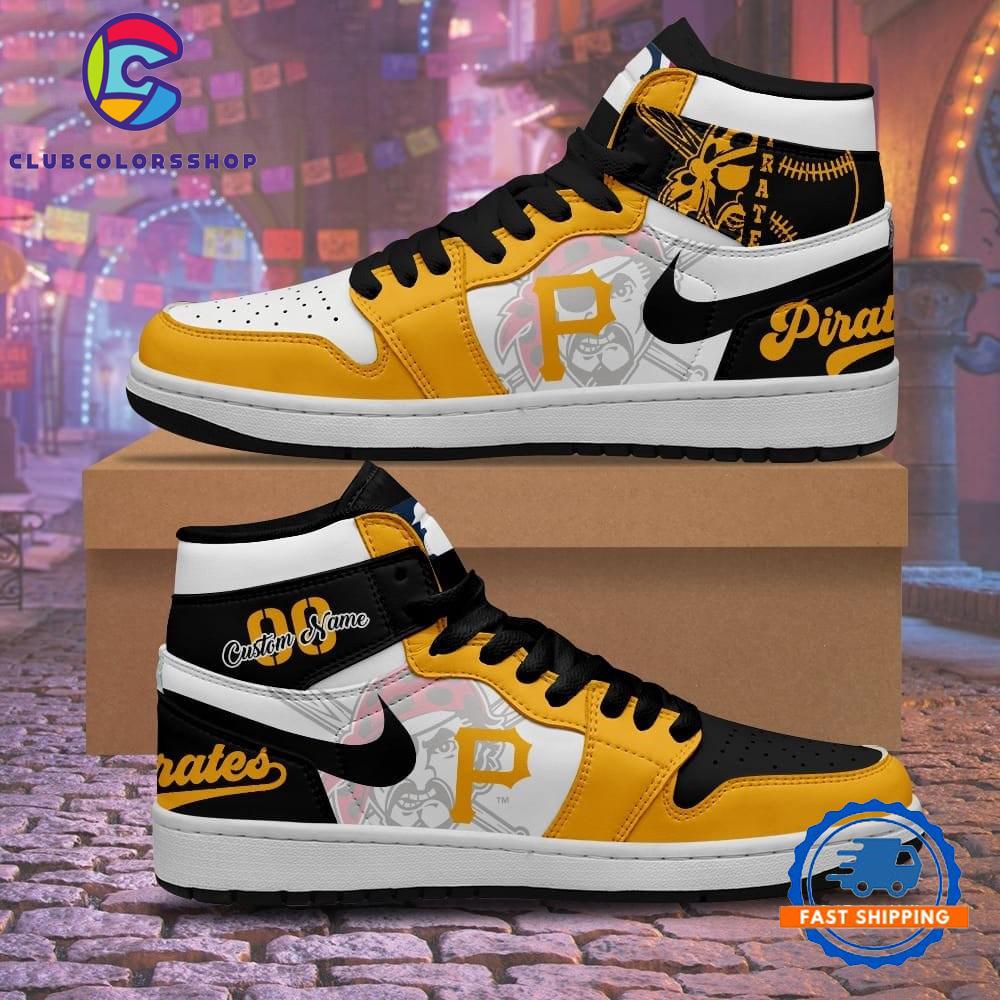 MLB Pittsburgh Pirates Personalized Air Jordan 1 Hightop Shoes