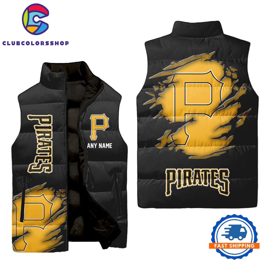 MLB Pittsburgh Pirates Personalized Baseball Team Sleeveless Puffer Jacket