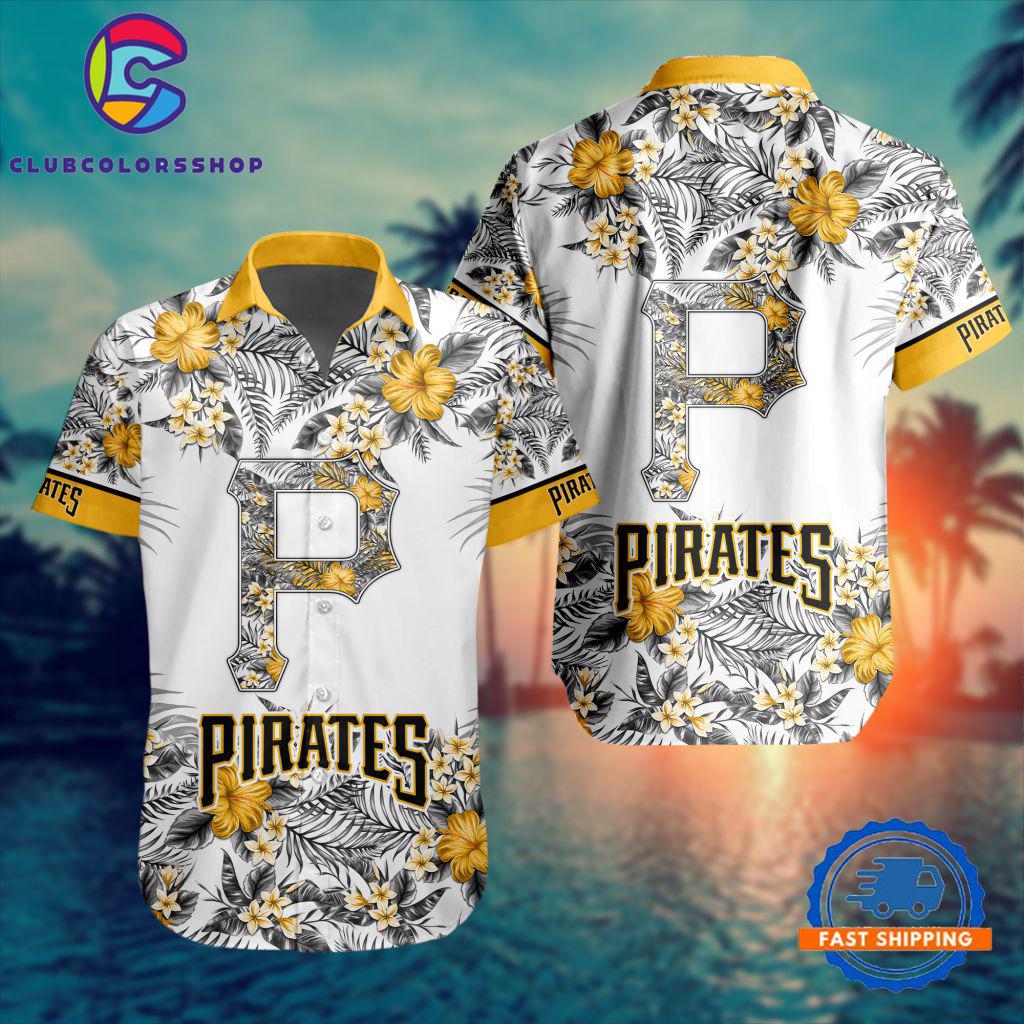 MLB Pittsburgh Pirates Special Tropical Flower Hawaiian Shirt, Baseball Team Button Shirt Design