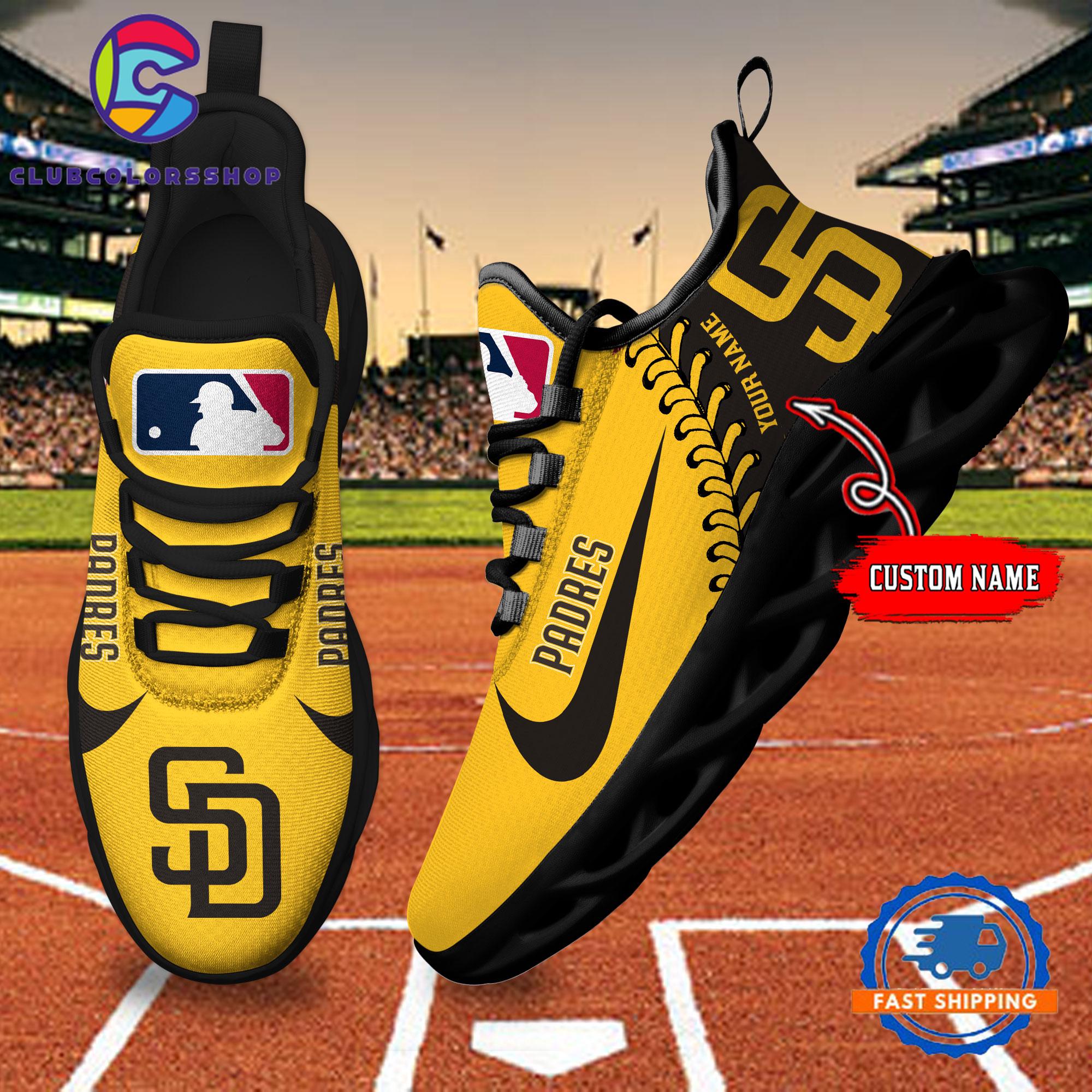 MLB San Diego Padres Baseball Logo Team Custom Max Soul Shoes