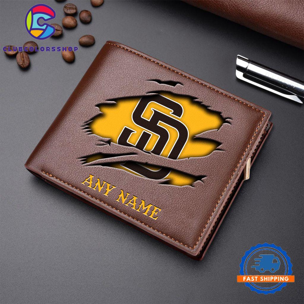 MLB San Diego Padres Baseball Logo Team Personalized Men's Wallet Design MLB San Diego Padres Baseball Logo Team Personalized Men's Wallet Design