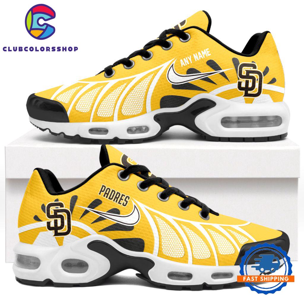 MLB San Diego Padres Personalized Air Max Plus Shoes, Baseball Team Logo TN Shoes Design