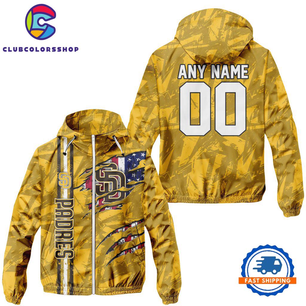 MLB San Diego Padres Special Windbreaker Outdoor Jacket, Baseball Team Jacket