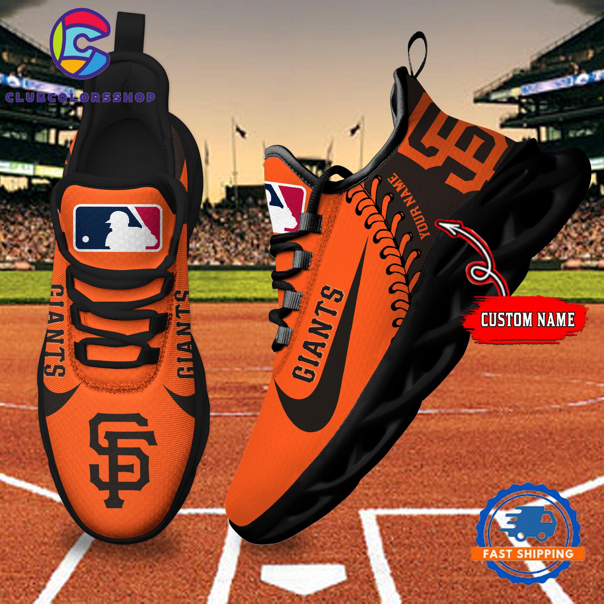 MLB San Francisco Giants Baseball Logo Team Custom Max Soul Shoes