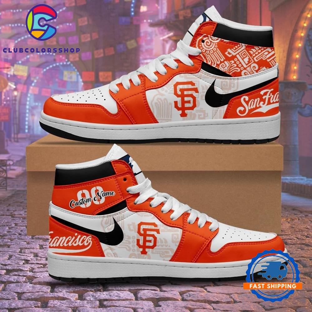 MLB San Francisco Giants Personalized Air Jordan 1 Hightop Shoes