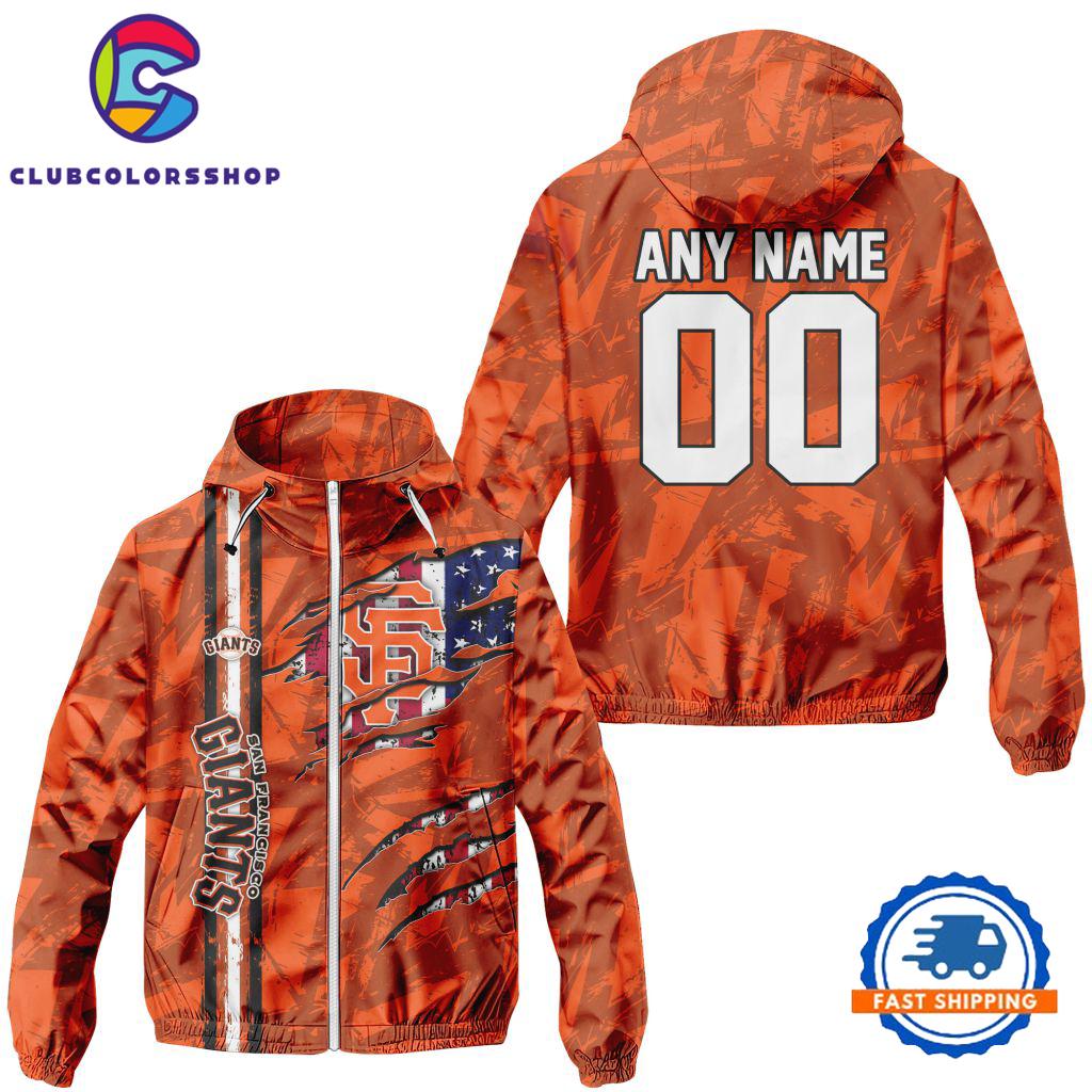 MLB San Francisco Giants Special Windbreaker Outdoor Jacket, Baseball Team Jacket