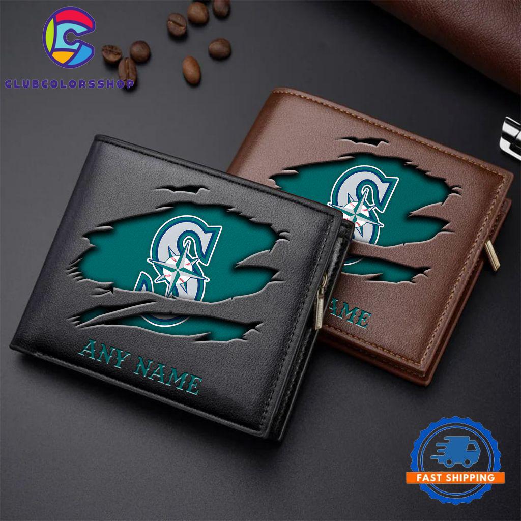MLB Seattle Mariners Baseball Logo Team Personalized Men’s Wallet Design