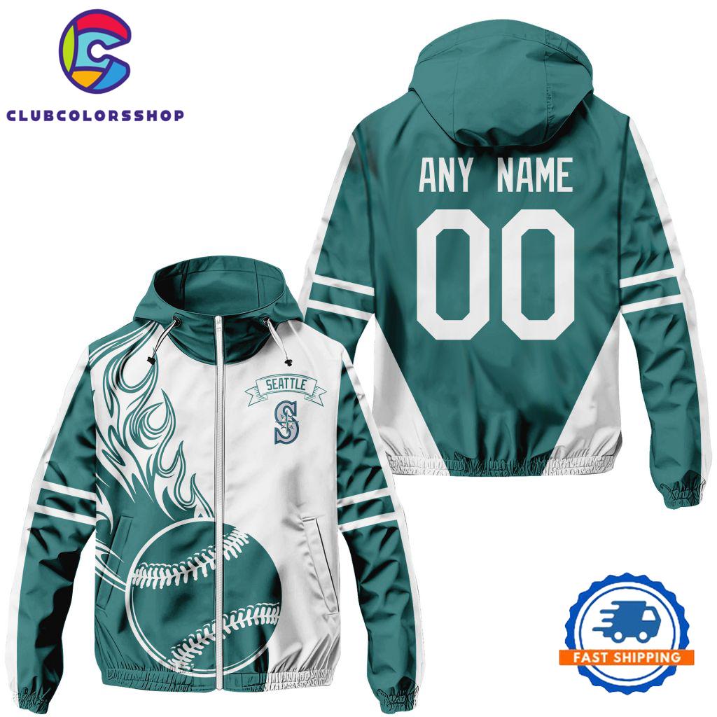 MLB Seattle Mariners Logo Team Windbreaker Outdoor Jacket Design