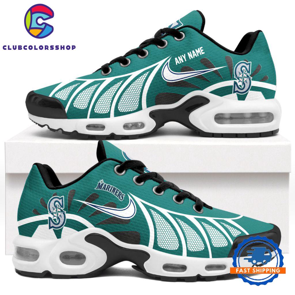 MLB Seattle Mariners Personalized Air Max Plus Shoes, Baseball Team Logo TN Shoes Design