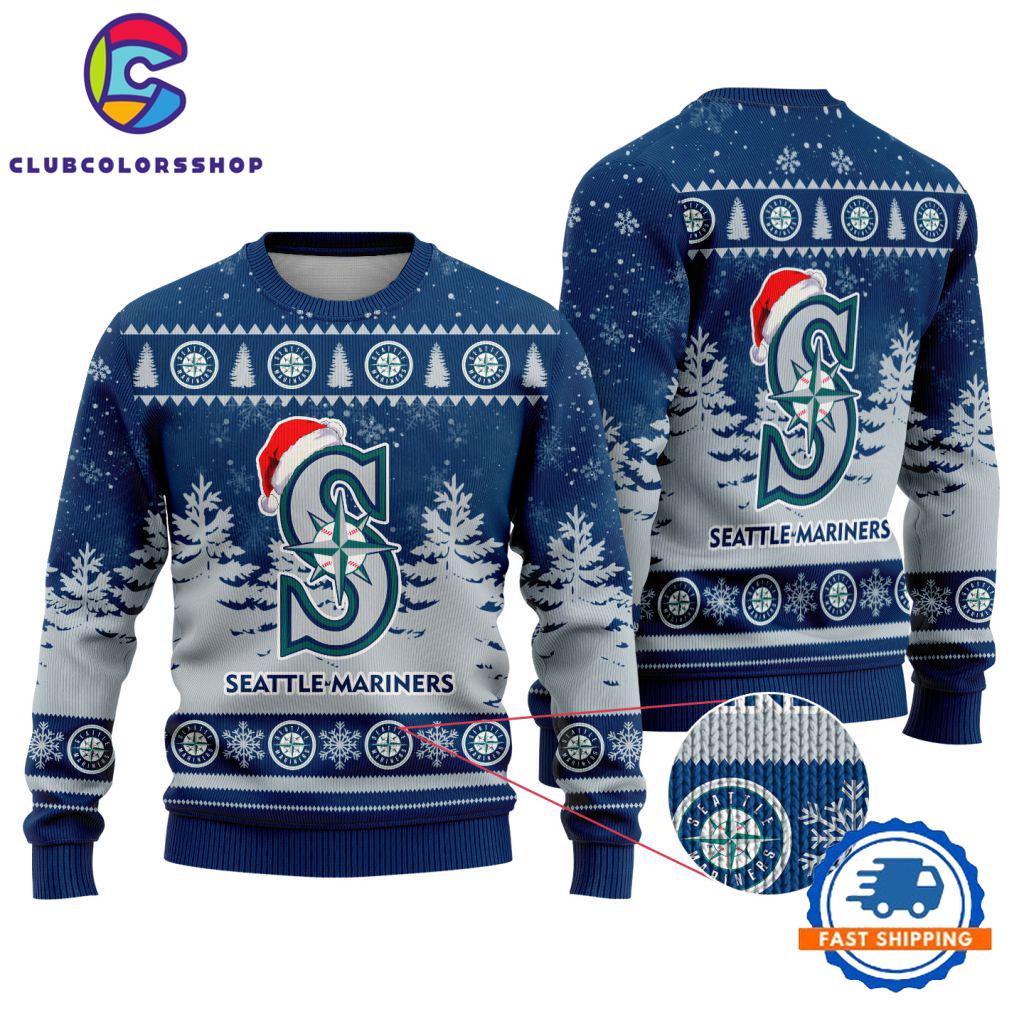 MLB Seattle Mariners Special Baseball Team Christmas Ugly Sweater Design